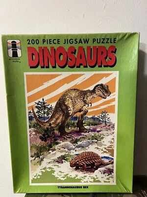 Rompecabezas Dinosaurs Tyrannosaurus Rex 200 piezas The Rainbow Works sellado 1975 Foto 1 de 2
