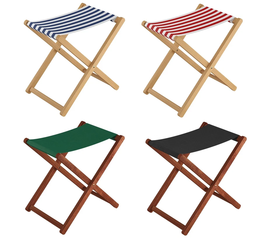 Klappbarer Holz-Campinghocker XL normale Sitzhöhe in vielen Farben Klapphocker - Bild 1 von 1