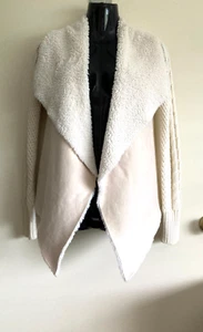 Portmans Winter White Size XS-8 Soft Wool Blend Open Mid Length Cardigan Jacket - Picture 1 of 7