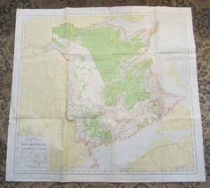 38" x 36" Map of NEW BRUNSWICK -- Department of Lands and Mines -- CANADA, 1955 - Picture 1 of 13