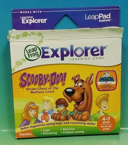 Scooby Doo Pirate Ghost Leapster Explorer Reading Game Cartridge w/ Box Tested! - Image 1 of 1