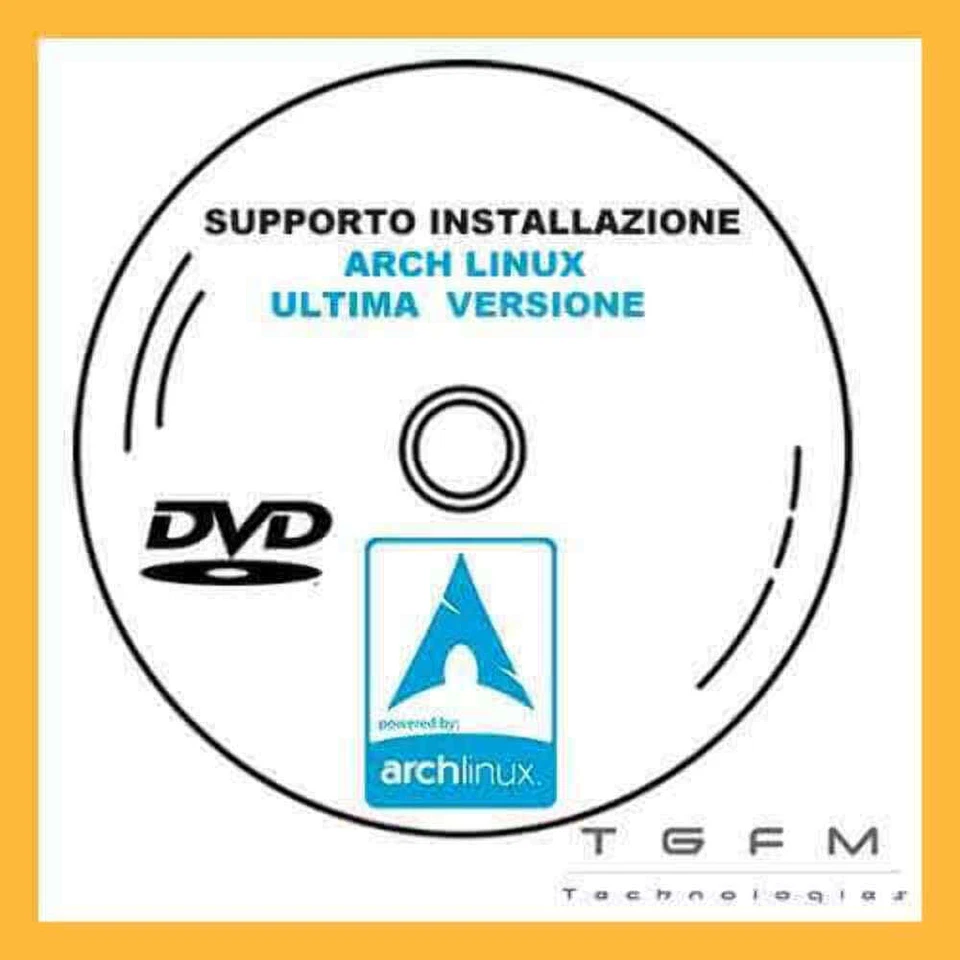 DVD Disco avviabile installazione ARCH Linux 64 bit ultima vers. disponibile - Immagine 1 di 1