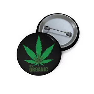 It's Spille Bottoni Biologiche Foglia di Cannabis Eco-Friendly, Ottimo Regalo per Stoner, - Foto 1 di 7