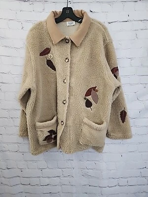 Chaqueta blazer vintage Teddi de vellón tostado para mujer Foto 1 de 4