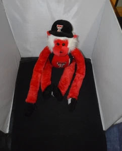 TEXAS TECH 18 ZOLL PLÜSCH HÄNGENDER AFFE GEFÜLLT Box J9 - Bild 1 von 4