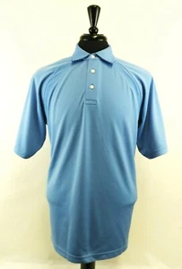 Pronto Uomo Men Golf Shirt, Size Medium, blue, polyester - Picture 1 of 4