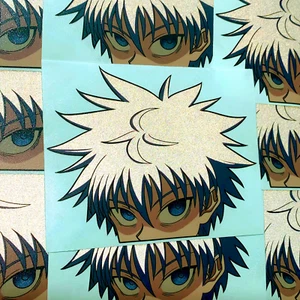 KILLUA REFLECTIVE ANIME PEEKER STICKER HUNTER X HUNTER CAR DECAL - Picture 1 of 2