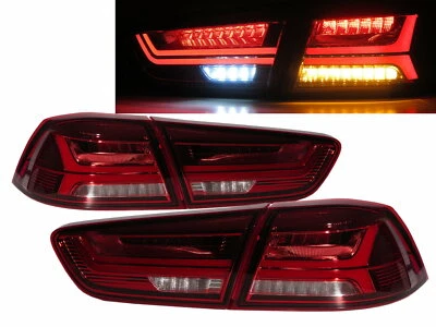 LANCER EVO X MK10 08-16 Sedan A6Look LED Feux Arriere Red/Clear for Mitsubishi - Imagem 1 de 4