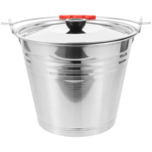 Cubo pequeño cubo de metal con tapa adjunta compost de acero inoxidable para niños - Imagen 1 de 12