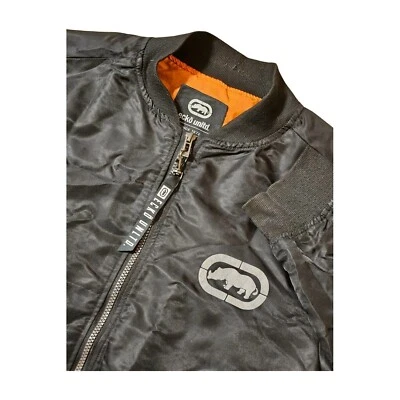 Chaqueta de bombardero Ecko Unltd logotipo de rinoceronte ropa urbana de calle hip hop Y2K para hombre M Foto 1 de 4