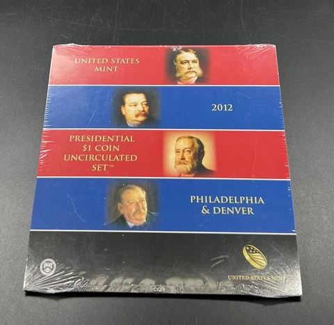 2012 P & D United States Mint Presidential $1 Coin UNC GEM Set SEALED OGP Cover