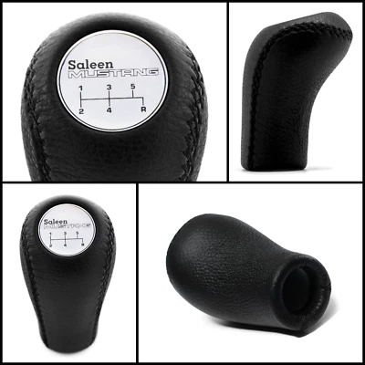 FORD MUSTANG COBRA 1979-2004 SALEEN ВИНТАЖНАЯ ЭМБЛЕМА SHIFT KNOB MT 5 СКОРОСТЬ КОЖИ - Изображение 1 из 4