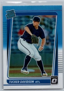 2021 Donruss Optic #90 Tucker Davidson Rookie RC Carolina blu e bianco Prizm MLB - Foto 1 di 2