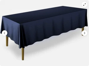 60" x 102" Rectangular Seamless Blue Tablecloth Banquet Party 10 Piece NIB - Picture 1 of 2