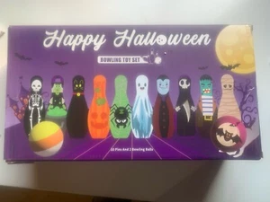 Halloween Games Bowling Set Kids Party Supplies Bowling Pins Balls Foam - Picture 1 of 1