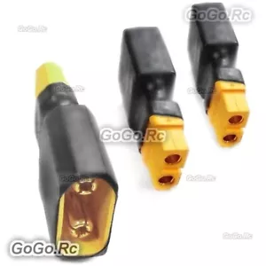 3 Pcs XT90 male to XT60 female adaptor/connector/plug block RC Car/Plane/LiPo - Picture 1 of 6