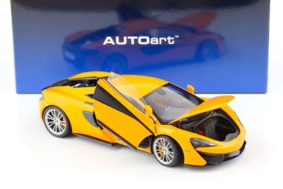 MCLAREN 570S COUPE 2016 ORANGE SILVER WHEELS AUTOART 76044 1:18 MC LAREN - Photo 1/4