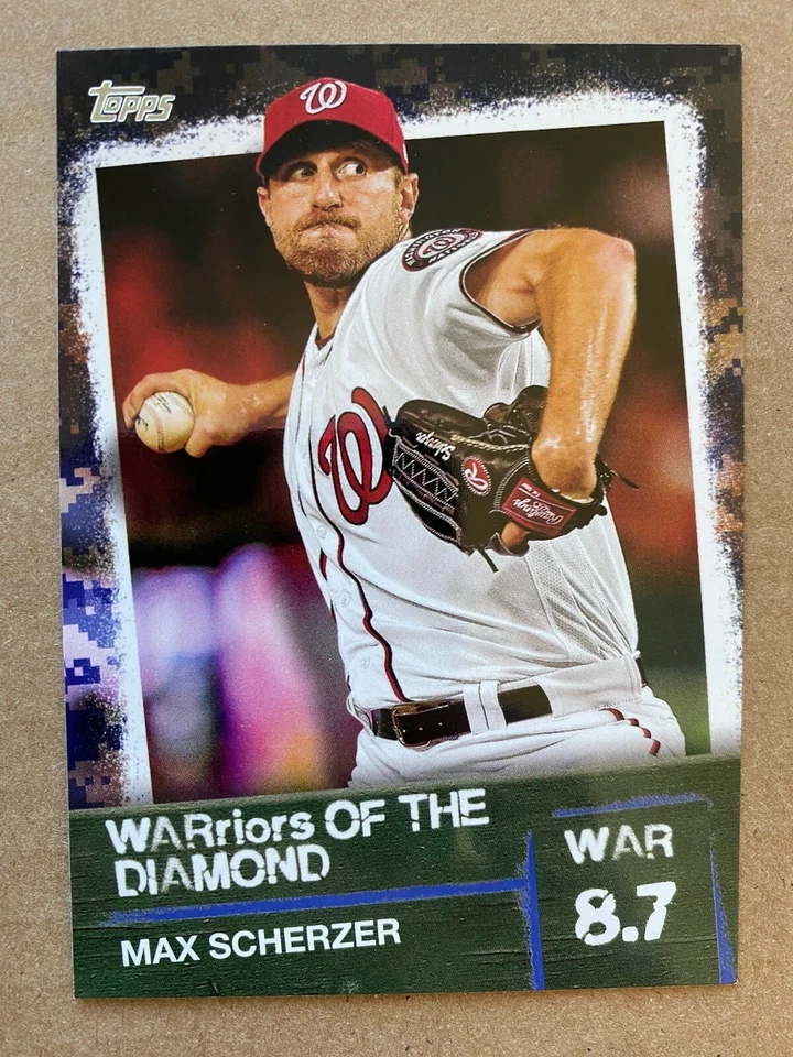 MAX SCHERZER 2020 Topps WARriors of the Diamond BLUE WOD-27 WASHINGTON NATIONALS - Image 1 of 1