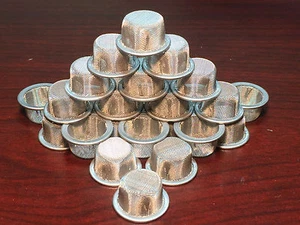 25x Pipe Screen 12mm 1/2" Dome Rim Cup Basket Fine Mesh Bowl Glass Male Slide - Picture 1 of 3