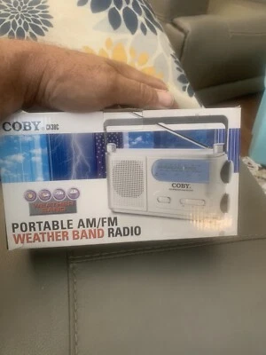 Coby CX38C Portable AM/FM Weather Band Radio Tested Works - Image 1 of 4