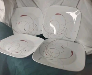 Corelle Square Splendor 10.25" Dinner Plate 4, Used Condition Some Ware - Picture 1 of 6
