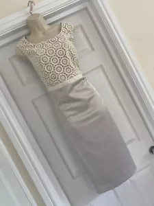 EXQUISITE BNWT BERKERTEX SIZE 20-22 RICH  CREAM EMBROIDERY & SILVER PARTY DRESS - Picture 1 of 17