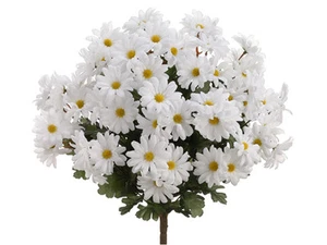 19" Artificial Daisy Bush x24 White (Pack of 12) Flowers Silk Plants Wedding 313 - Bild 1 von 1