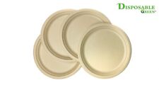 Sugarcane Bagasse Round Plate Compostable Biodegradable Eco Dishes 18/23/25/30cm