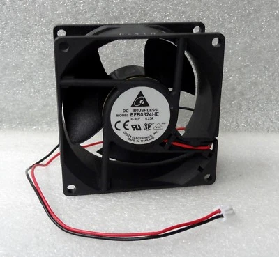 Delta EFB0824HE 80mm x 38mm High Airflow Fan 24V DC Mini 2 Pin XH2.54 80x38mm  - Image 1 of 4