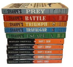 Sharpe Series Book Set Lot Bernard Cornwell 10 Trade Paperback Vintage - Imagen 1 de 2