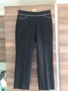 M&S Limited Collection black cropped trousers size 8 - Picture 1 of 8