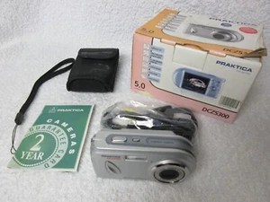 Praktica DCZ5300 5,0 Megapixel kompakte Digitalkamera mit Tasche, Box und Kabel - Bild 1 von 20