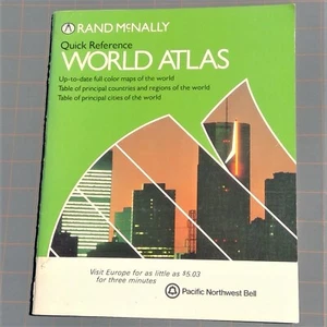 Quick Reference World Atlas trade paperback 1982 Rand McNally illustrated - Picture 1 of 11