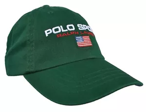 RALPH LAUREN SPORT - CAP BASEBALL - BAUMWOLLE - GRÜN - ONE SIZE - NEU - Bild 1 von 3