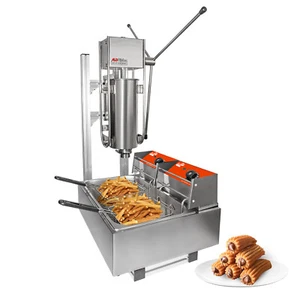 Churros Machine with Working Stand | Manual | Deep-Fryer | Stainless Steel | 5L - Picture 1 of 12