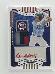 2024 Panini Stars & Stripes USA Ethan Holliday Patch/Auto 11/25 2025 #1 Pick? - Picture 1 of 2