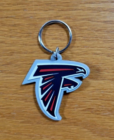 ATLANTA FALCONS Soft PVC Rubber Team Logo NFL Football Key Ring Key Chain Cover