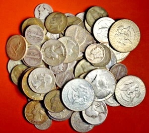 1 onza estándar OZ ~ monedas de plata mezcladas basura de EE. UU. medio dólar incluidas ~ - Imagen 1 de 5