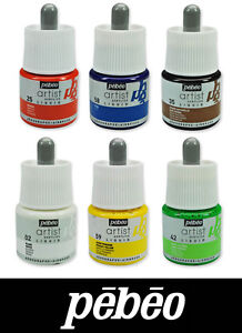 Pebeo Artist Liquid Acrylic Drawing & Airbrush Ink 45ml 26 Colours Available