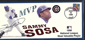 USA BASEBALL 1998 COVER " SAMMY SOSA" MVP FROM THE CHICAGO CUBS  - Picture 1 of 1