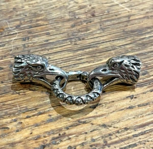 Eagle Head Clasp - Spring Ring Clasp - Eagle Head Great with Viking Weave - Picture 1 of 5