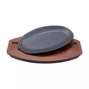 Cast Steak Plate Easy to Clean Sizzle Griddle for Cooking Picnics Home - Picture 1 of 7