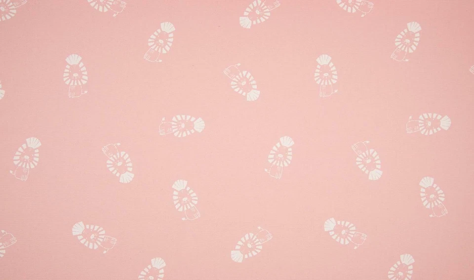 Luxury PRINTED 100% Cotton Heavy Canvas Fabric Craft Material - INKA SALMON - Image 1 of 1