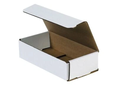 Pick Quantity! 50-400 Strong Corrugated Mailer 8x4x2 White Folding Shipping Box - Image 1 of 4