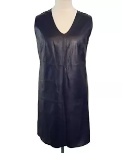 Riani Damen Kleid Midi Lammnappa V-Ausschnitt Dunkelblau Größe 46 - Bild 1 von 9