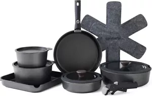 SENSARTE 17 Piece Pots and Pans Set, Nonstick Detachable Handle Cookware, Induct - Picture 1 of 7