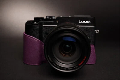 Medio estuche de cuero Panasonic Lumix GX8 cuerpo de cámara cubierta retro inserto TP hecho a mano Foto 1 de 4