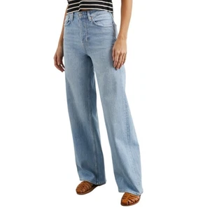 Jeans Rails The Getty vita alta gamba larga in nebbia blu taglia 28 - Foto 1 di 9
