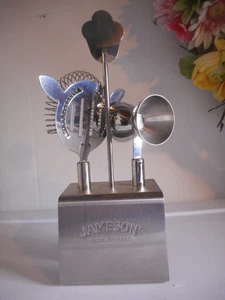 JAMESON Irish Whiskey Stainless Steel Bar Pub Cocktail Mixing Utensils Tools Set - Picture 1 of 18