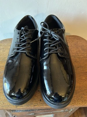 Bates Hombres 10.5 Ancho Zapato Brillo Charol Militar Uniforme Vibram Vestido NUEVO Foto 1 de 4
